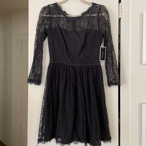 Juicy Couture Pitch Black Lace Dress